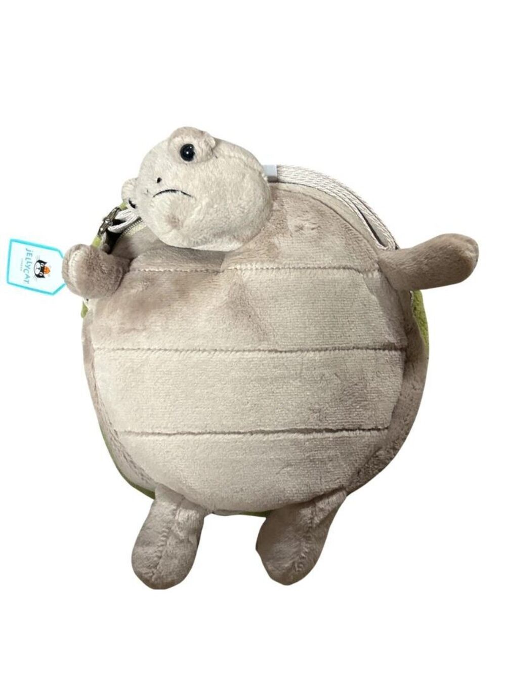 Jellycat Turtle Plush Backpack Kids Stuffed Animal Zip Pouch 10" New